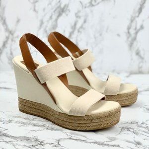 Tory Burch Cream Ivory Espadrille Sandal